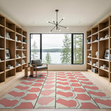 Pink Geometric Polygon Area Rug