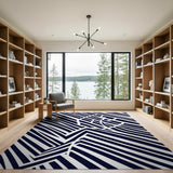 Geometric Modern Black and White Bold Black White Geometric Stripe Rug