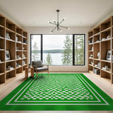 Floral Vintage Green Shamrock Clover Area Rug