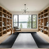 Black White Halftone Dot Geometric Area Rug