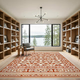 Red Heritage Tribal Red Area Rug