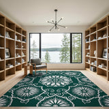 Emerald Green Mandala Persian Rug