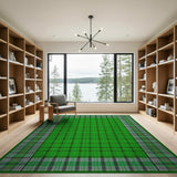 Geometric Modern Emerald Green Plaid Area Rug