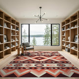 Pink Southwestern Geometric Area Rug