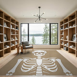 Skeleton Silhouette Area Rug