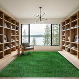 Lush Green Faux Turf Shag Area Rug