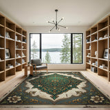 Emerald Medallion Persian Area Rug