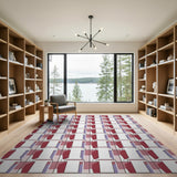 Vibrant Pink Purple Geometric Modern Area Rug