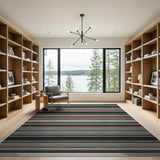 Multi-Color Striped Geometric Area Rug