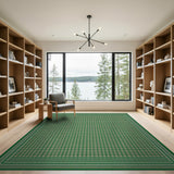 Emerald Green Persian Geometric Area Rug