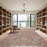 Red Floral Vintage No. 2 Area Rug