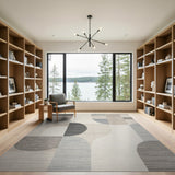 Geometric Modern Modern Abstract Grey Geometric Area Rug