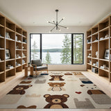 Cuddly Teddy Bear Kids Area Rug