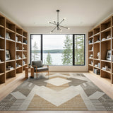 Geometric Modern Beige Neutral Area Rug