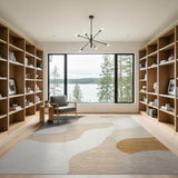 Organic Neutral Abstract Area Rug