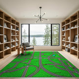 Kids Cartoon Road Map Play Rug