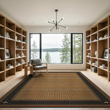 Black Gold Dotted Persian Area Rug