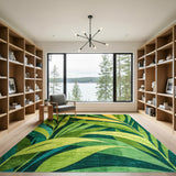 Lush Green Leaf Area Rug