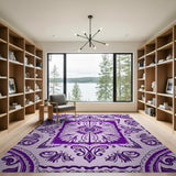 Purple Ornate Persian Medallion Rug