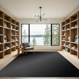 Dark Grey Abstract Area Rug