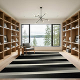Black White Geometric Triangle Gradient Rug