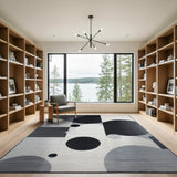 Bold Geometric Black White No. 4 Area Rug