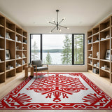 Red Heritage Tribal Geometric Heritage Tribal Area Rug