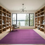 Modern Purple Striped Geometric Area Rug