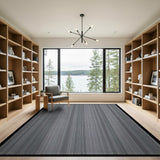 Grey Geometric Mesh Area Rug