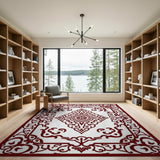 Intricate Red Persian Medallion Area Rug