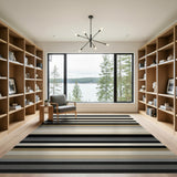 Modern Striped Beige Neutral Area Rug
