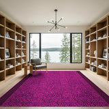 Boho Chic Print Hot Pink Leopard Print Area Rug