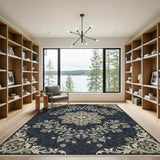 Multi-color and Patterns Ornate Gold Floral Medallion Area Rug