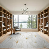 Ethereal Gold Pampas Plume Area Rug