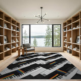 Woven Piano Keys Area Rug