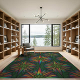 Rainbow Starburst Geometric Area Rug