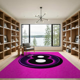 Glossy Bubble Number 8 Kids Area Rug