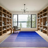 Purple to Blue Ombre Geometric Area Rug