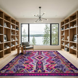 Purple Diamond Southwestern Area Rug