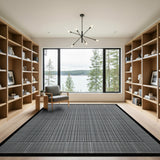 Black and White Modern Black White Grid Pattern Area Rug