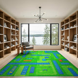 Kids Cartoon Playground Adventure Rug