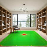 Hypnotic Green Concentric Geometric Area Rug