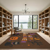 Kids Cartoon Happy Halloween Kids Cartoon Area Rug