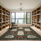 Moroccan Arched Tile Area Rug