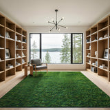 Lush Green Turf Grass Area Rug