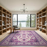 Purple Floral Persian Purple Area Rug