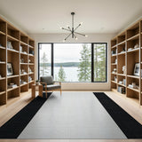 Black White Hexagon Honeycomb Area Rug