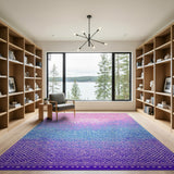 Ombr Pink-to-Blue Scales Area Rug