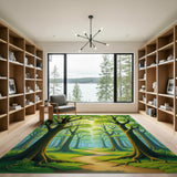 Sunny Forest Path Area Rug