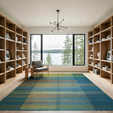 Vibrant Multi-Color Striped Geometric Rug